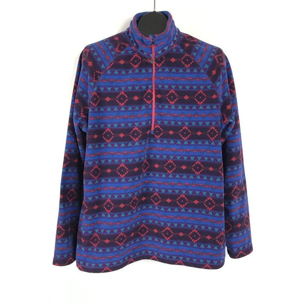 Eddie Bauer 1/4 Zip Fleece Pullover Women's Plus 2XL Aztec Southwestern Outdoor